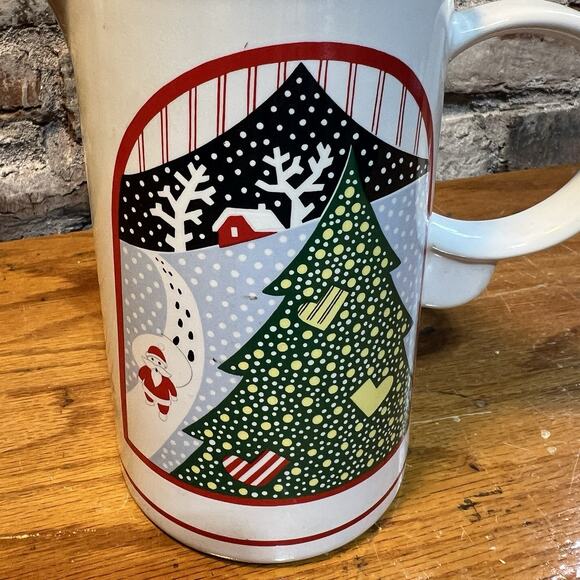 Vintage Noritake Twas the Night Before Christmas Pitcher 1980s 8100 Santa - Picture 5 of 6